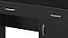 South Shore Small Computer Desk with Drawers, Pure Black