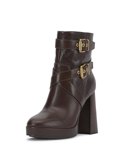 Vince Camuto Women’s Coliana Platform Bootie Ankle Boot, Root Beer, 9.5