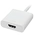 HDMIHOME Right Angled 90 degree Mini DisplayPort DP to HDMI Female Cable Adapter White Color 20cm for Macbook and ATI