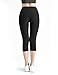 Natural Feelings Ultra Soft Capri Leggings for Women with High Waist, Tummy Control Stretch Slim Tights Black