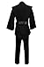 Jila Men & Kids Tunic Hooded Robe Cloak Knight Gothic Fancy Dress Halloween Masquerade Cosplay Costume Cape (XXL, Black Tunic Cloak Set)