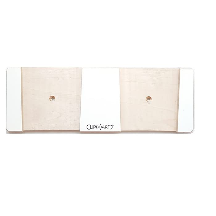 Clipboart ® 115 Vertical Wall Mount for Skis, Freeride Skis, Touring Skis, Carving Skis, with a Waist Between 95 and 114 mm, Wood Wall Mounting (White 115)
