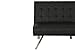 DHP Emily Accent Chair with Split-Back and Chrome Legs, Black Faux Leather