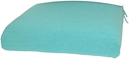CushyChic Outdoors Terry Slipcover for Ottoman Cushion in Aruba - Slipcover Only - Cushion Insert NOT Included