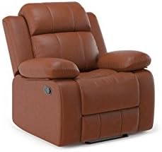 Urban Ladder Robert Recliner (Colour : tan Leatherette)