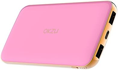 USB C Power Bank OKZU 10000mAh Compact Portable Charger Input &amp; Output Type C External Battery Pack for Samsung, iPhone, Andriod Devices (Purple)(Type C Cable Not Included)