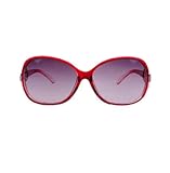 Lady Outdoor Stylish Trendy Color Colour Sun Glasses Lens Goggles WHITE BLACK RED COPPER (Red)