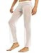 iEFiEL Mens Mesh See Through Home Lounge Pants Nightwear (M, White)