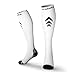 Rymora Compression Socks for Men & Women [Cushioned] [One Pair] [White] [Medium] – Pro Stockings Support for Running, Nurse, Flight Travel, Diabetic, Varicose Veins, Circulation, Maternity, Nursing