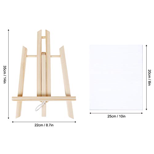 Jekkis 4 Packs Easel for Painting, Art Easel Stand with Canvas Sets, 14
