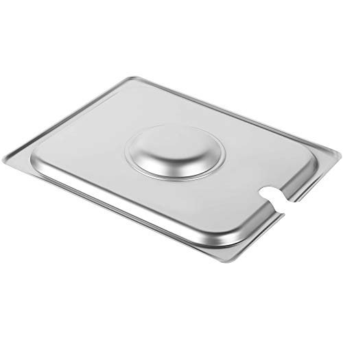 image for Kitma 1/2 Size Stainless Steel Slotted Steam Table Pan Cover, Half Siz