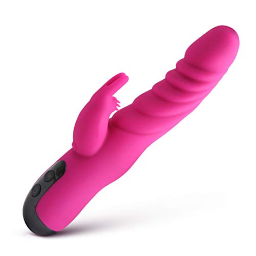 Nujing Dual Motor 7 Frequency USB Rechargeable Rabbit Bunny Ears T-hrusting R-otating Uograded Waterproof&Whisper Quie Adult Toys for Women&Couples Massaging Wand Toy