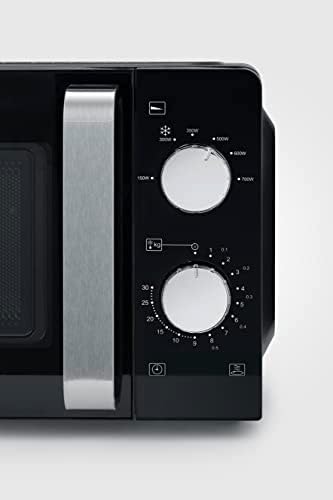 Four à micro-ondes 17 L, Four micro-onde 700 W pour décongeler, chauffer et réchauffer, Micro-onde avec 6 niveaux de puissance, Minuteur 30 min, Plateau tournant (Ø 24,5 cm), Noir, MW 7886