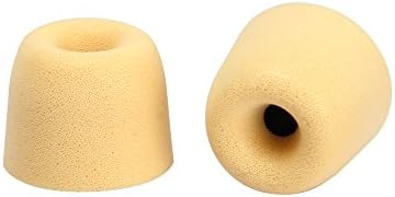 HEARNA HN100 Foam Premium Earphone Tips Special For Hearing Amplifier (Fits 3.0mm Diameter Nozzles, Yellow, 3 Pairs, S/M/L)