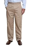 Pembrook Men's Full Elastic Waist Twill Casual Pant - XL - Tan