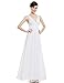 Ever-Pretty Sexy Chiffon White Dresses for Women 6US White