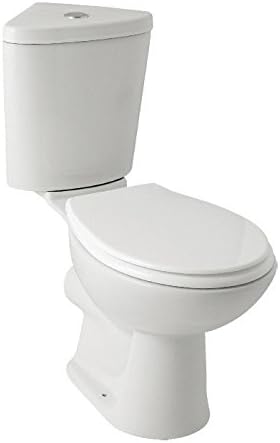 Kartell G4k Ceramic Close Coupled Toilet WC Pan With Corner Cistern And Soft-Close Seat
