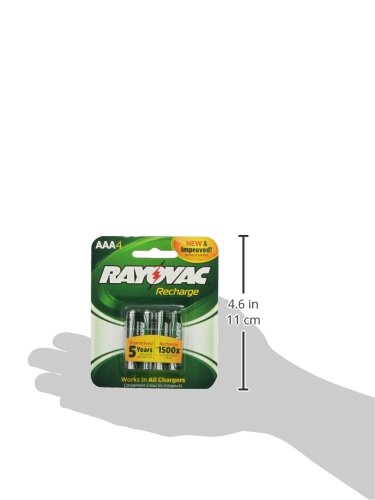 RAYOVAC AAA 4-Pack RECHARGEABLE Batteries, LD724-4OP GENE
