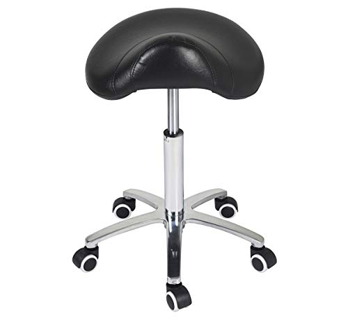 image for Dasuy Saddle Stool Rolling Chair Ergonomic Swivel Chair for Dental Off