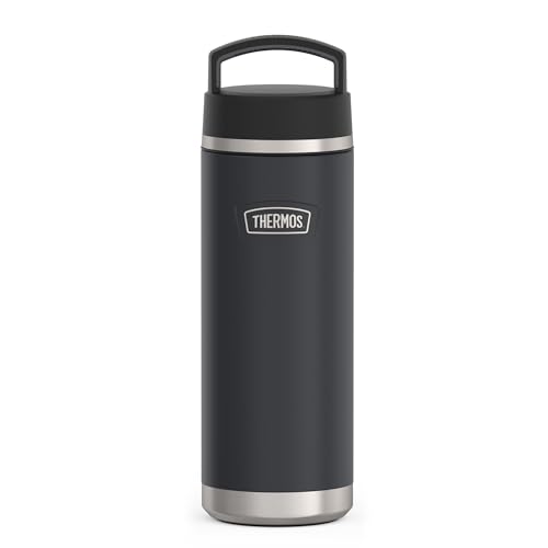 THERMOS Icon Beverage Bottle 0.71 L, Dark Grey/Graphite Matt, Stainless Steel Thermos Flask, 710 ml, Insulated Drinking Bottle, 18 Hours Hot / 24 Hours Cold, Dishwasher Safe, Completely Leak-Proof,