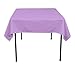 Gee Di Moda Square Tablecloth - 52 x 52 Inch - Lavender Square Table Cloth for Square or Round Tables in Washable Polyester - Great for Buffet Table, Parties, Holiday Dinner, Wedding & More