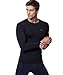 EXIO Mens Compression Baselayer Top Cool Dry Long & Short Sleeve Workout Shirt