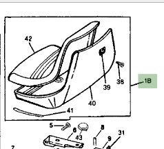John Deere Original Equipment Seat #AM144591