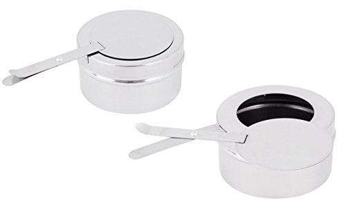 Royal Brands Stainless Steel Chafing Dish with Glass Lid | 5 Quart | Round Buffet Chafer