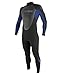 O'Neill Men's Reactor 3/2mm Back Zip Full Wetsuit,Black/Pacific,Medium