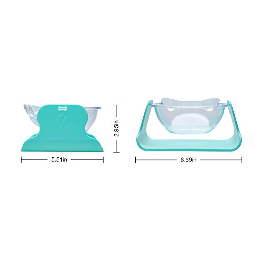 SONGWAY 15 Degree Adjustable Cat Bowl, Tilted Raised Cat Dish Bowl, Cute CatEarShaped Food