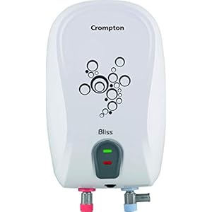 Crompton Bliss 3-L Instant Water Heater (Geyser) with Advanced 4 Level Safety (White)