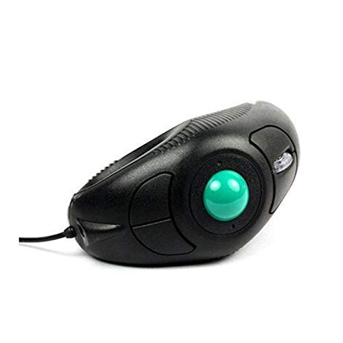 Trackball Mouse, YUMQUA Y-10 Handheld USB Wired Finger Mouse for Computer/Laptop/Mac, Fits Left and Right Handed/Carpal Tunnel Users
