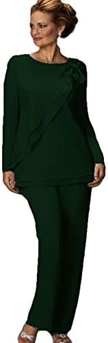 Women's Pants Suit Mother of The Bride Groom Ladies Chiffon Wedding Party Evening Gown