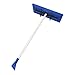 Snow Joe SJBLZD 18-Inch Snow Broom Snow Removal Tool w/52-Inch Compact Handle w/ 4-Inch Oversized Ice Scraper