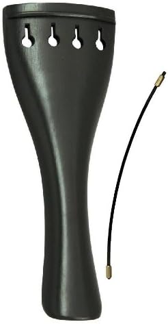 Ebony Violin Tailpiece with Tailgut - 4/4 Size (Full Size Tailpiece) by Archetto