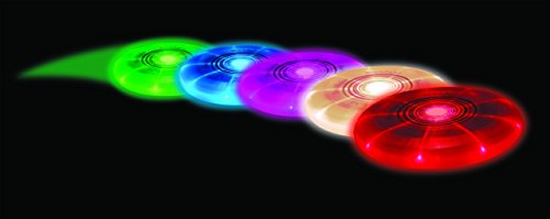 Nite Ize Flashflight LED Light Up Flying Disc, Glow in the Dark for Night Games, 185g, Disc-O (Multi) (Renewed) - Thumbnail 2