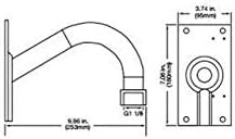 Interlogix KalatelTVD-SNB Truvision Dome Swan Neck Bracket(Use W/Tvd-Cb5