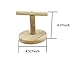 MINORPET Wood Perch Training Stand Bird Cage Accessories for Parrots Parakeets Lovebirds Cockatiels Exercise Play Toys (Circular Base)thumb 4