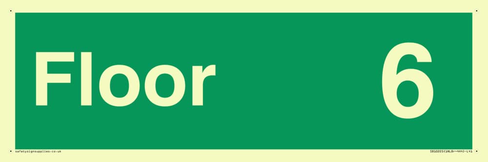 Floor 6 - Fire safety: Approved Document B Wayfinding Sign - L41