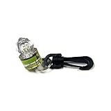 Trident Mini Water Activated LED Clip-On Flashing Light For Scuba Diving and Water Sports, Flashing Green