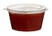 EcoQuality [50 PACK 2 Oz Leak Proof Plastic Condiment Souffle Containers with Attached Lids - Portion Cup with Hinged Lid Perfect For Sauces, Samples, Slime, Jello Shot, Food Storage & More!