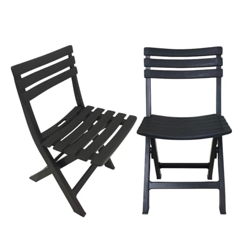 Cadeira Portátil Dobrável Preta – Ideal para Eventos, Praia e Camping | Plástico Reforçado 110 kg (1)