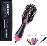 One Step Hair Dryer，CHJPRO Oval Hair Dryer Volumizing Styler Comb Negative Ion Generator Hair Straightener Brush Hot Air Brush