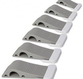 Set of 6 Rubber Door Stopper - QUALwares Door Stopper - Perfect for Garage Sliding Barn Glass Patio Kitchen Magnetic Exterior Doors