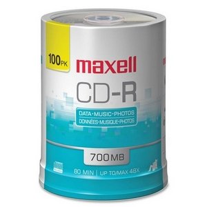 MAX648200 - Maxell CD Recordable Media - CD-R - 48x - 700 MB - 100 Pack Spindle