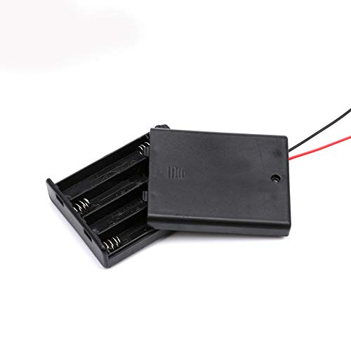 1Pcs Enclosed AA/AAA Battery Holder Case 5 Sizes with Cover ON/OFF Switch Plastic Battery storage box with Switch Wires (3 Solts)