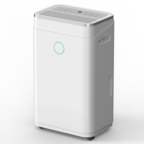 HUMILABS 50 Pint 4500 Sq.Ft Home Dehumidifiers, 1.7 Gallon Tank Dehumidifier for Basement with Drain Hose, Auto/Quiet Sleep/Dry Mode