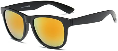 Cramilo Mens Polarized Classic Rectangular Sunglasses UV 400 Protection Yellow