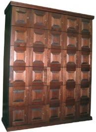 Best Humidors - 100% Spanish Cedar Cigar Locker 30 Compartments Raised Panel Door 20" Deep - Made in USA - FREE SHIPPING