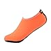SHOESKISS Barefoot Water Skin Shoes Aqua Socks for Beach Swim Surf Yoga Exercise (2. M(W:6.5-7.5, M:5.5-6.5), Orange)
